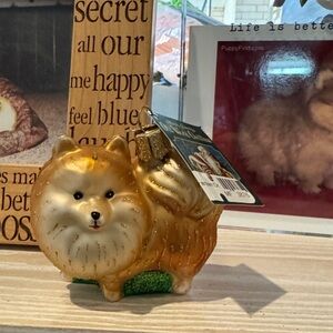 Golden Pomeranian Holiday Ornament #1